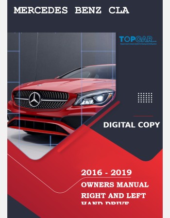 mercedes benz cla 2016 2017 2018 & 2019 owners manual